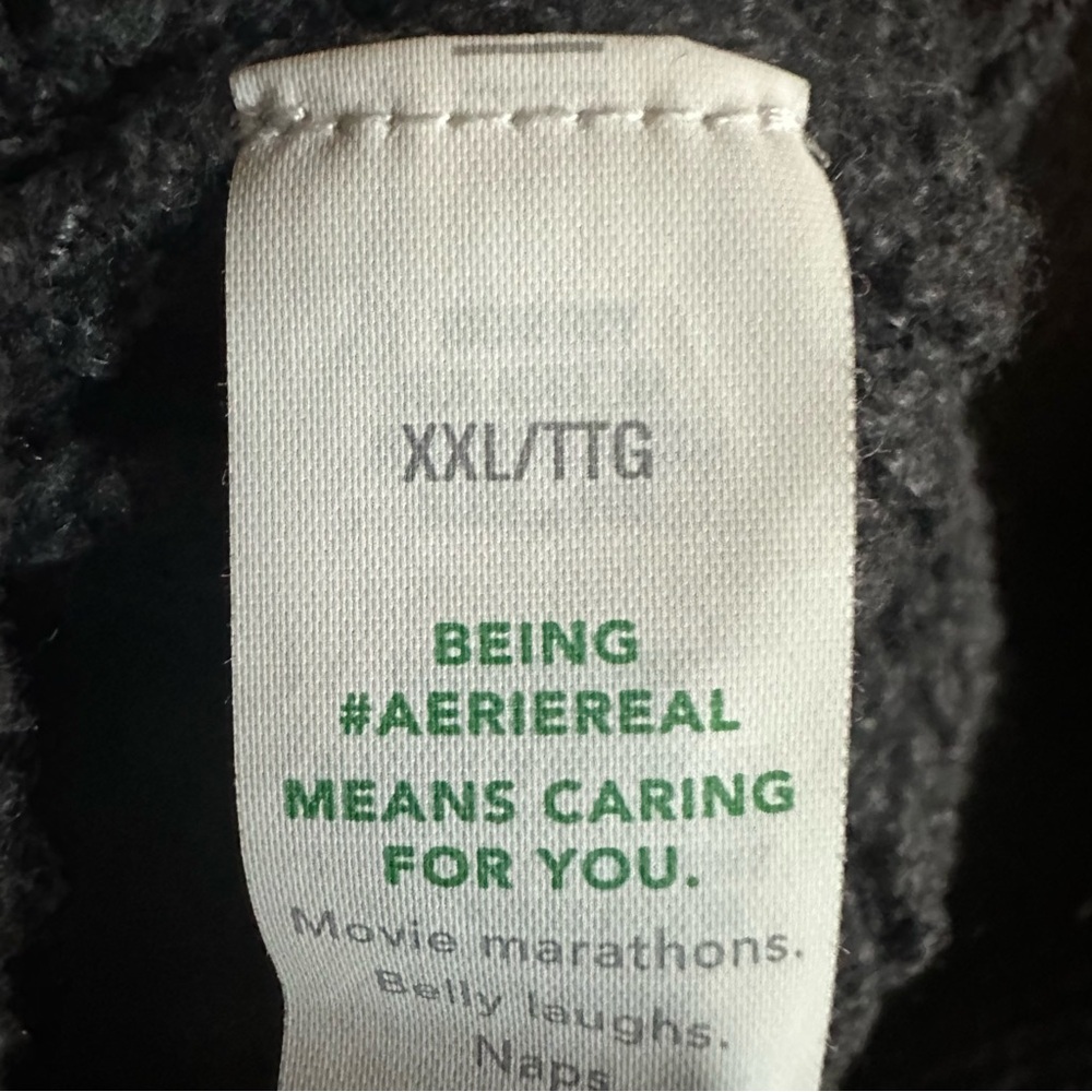 Aerie Cozy Up Waffle Knit Oversized Quarter Zip Sweater EUC XXL - Picture 7 of 9